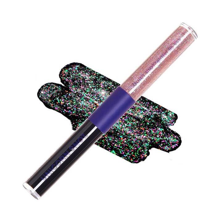 Unicorn Snot - Wholesale Lip Stain/Dye/Tint - Quiet Riot 2-in-1 Glitter Lip Duo - Black (Chasm)