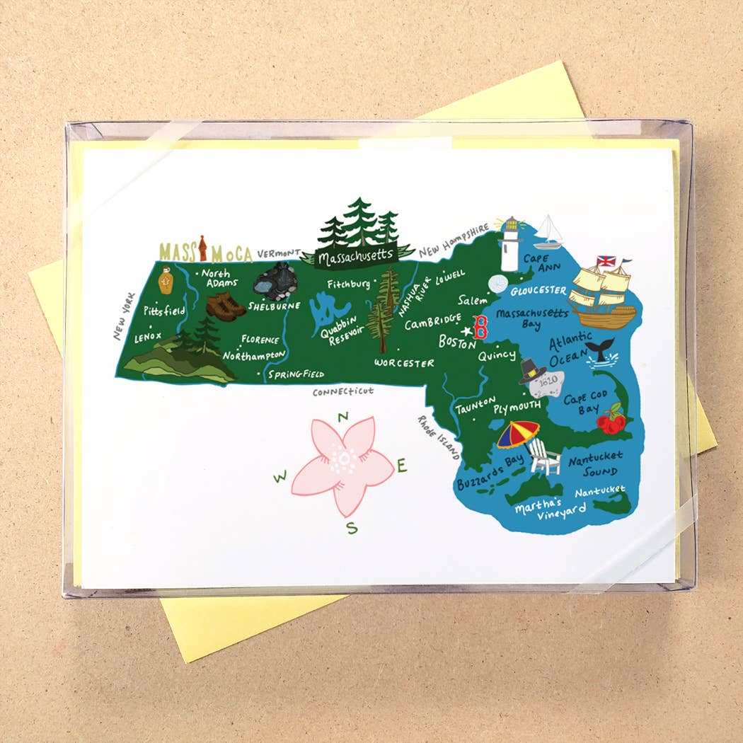 Allport Editions - Wholesale Briefpapier/indexkaartenset - Hallo USA Boxed Card-serie - ALLE 50 STATEN HIER!23