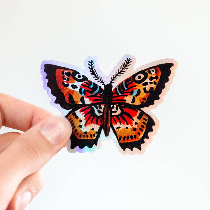 Wildship Studio - Wholesale Sticker - Holographic Butterfly Animal Vinyl Sticker1