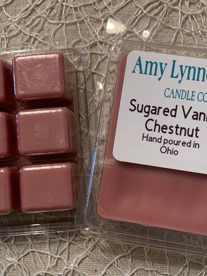 La vaniglia zuccherata e la cera di castagne si sciolgono per la vendita all'ingrosso da parte di Amy Lynne Candle Company