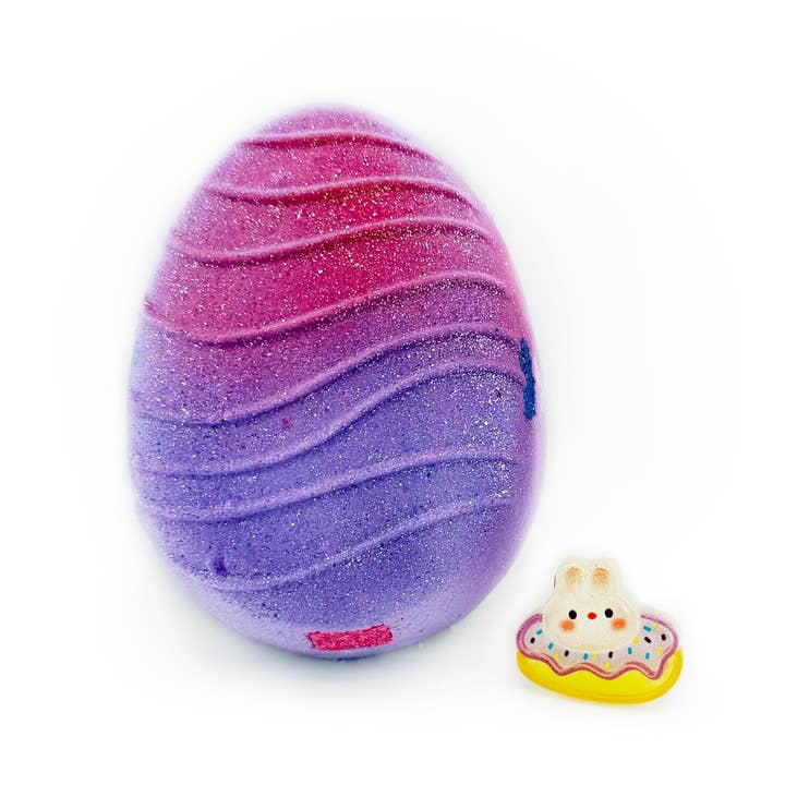 Purple Easter Egg PRIZE Bath Bomb for wholesale by Sweet Bath Co