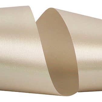 Ruban isotherme satiné Allure SFS à face unique, platine, 6 po pour la vente par RELIANT RIBBON