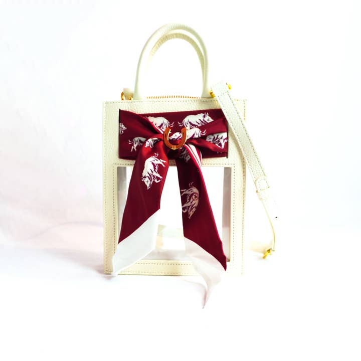 Mini Calista Clear + Running Razorbacks Twilly pour la vente par Hampton Road Designs