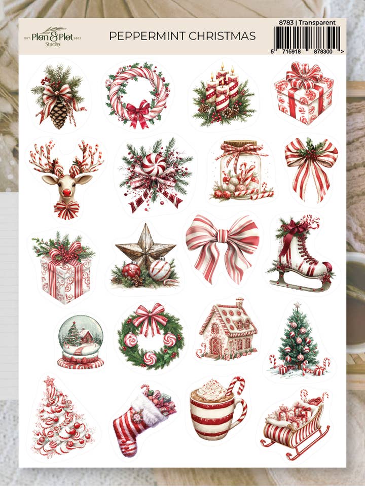 Navidad con menta | Pegatinas para venta al por mayor de Plan & Plot Studio