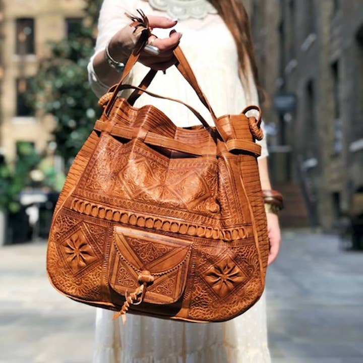 DarKech - Wholesale Shoulder Bag - Women's - Handmade moroccan bohemian woman leather bag