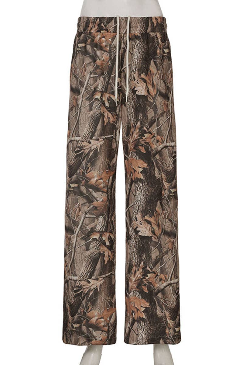 BROWN Camouflage Casual Lounge Pants for wholesale on Faire4