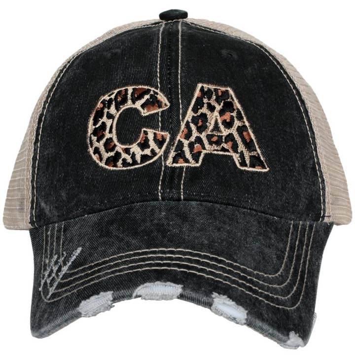 Katydid - Wholesale Trucker Hat - Women's - CA California Leopard State Hat