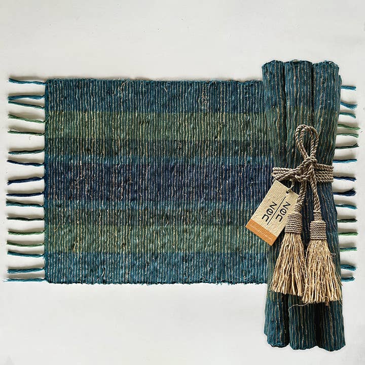 Vetiver Placemats set/6 | Deep Forest for wholesale by Balizen by zen zen garden home