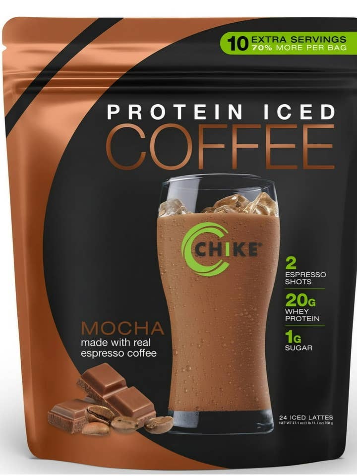 Chike Eiskaffee 20g Molkenproteinpulver Mokka – 768g für den Großhandel von Majesitc Health
