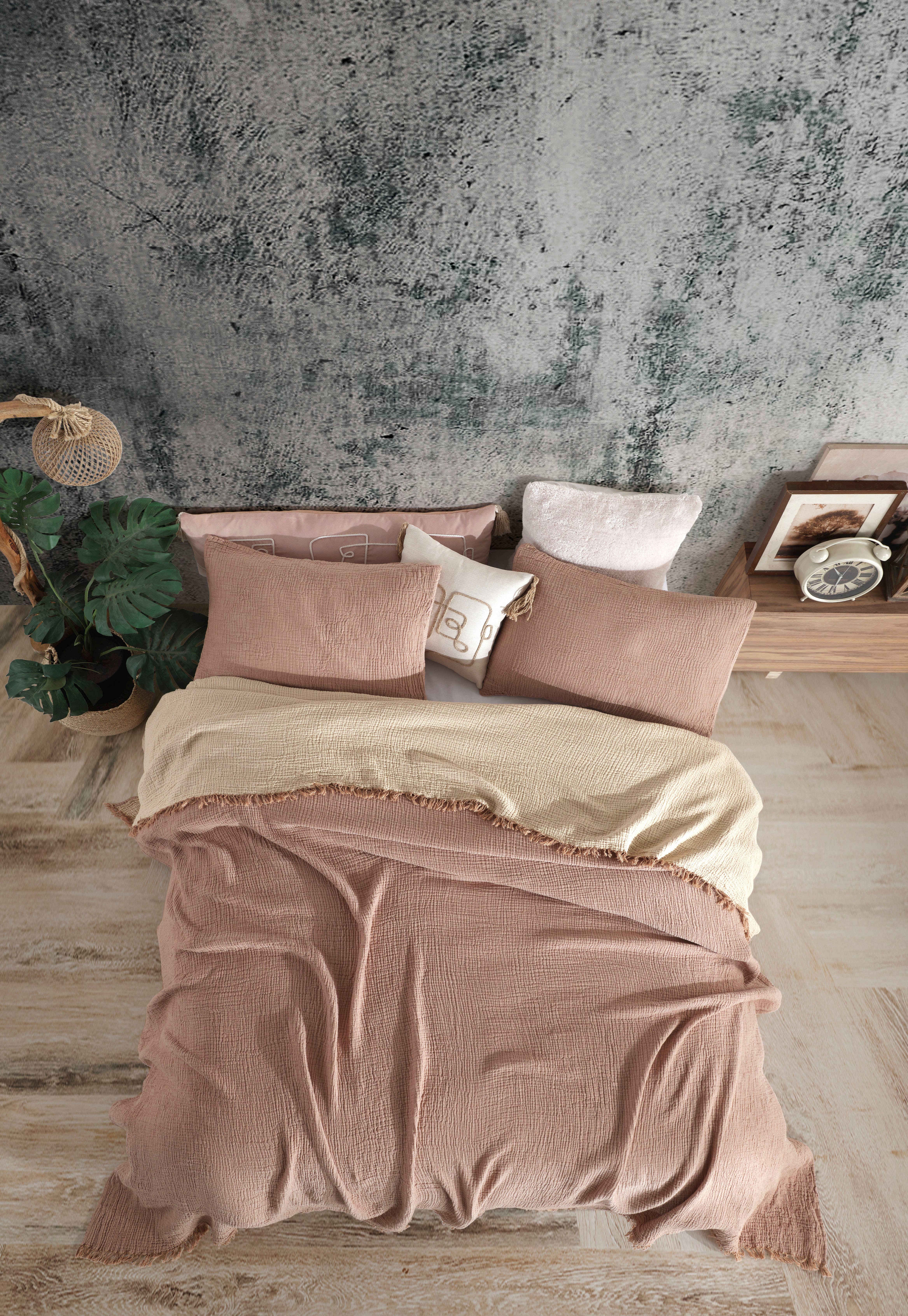 destinyhometex - Wholesale Throw Blanket - Purple color 4 layer gauze throw14