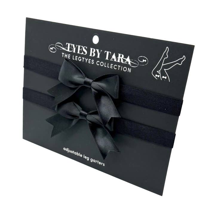Bombshell Black Legtyes™ | Svarta rosettbenband för wholesale av Tyes By Tara