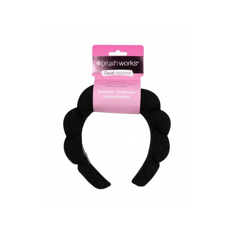 Beauty Pro – wholesale Spa-pannband – Brushworks Svart Cloud Pannband0