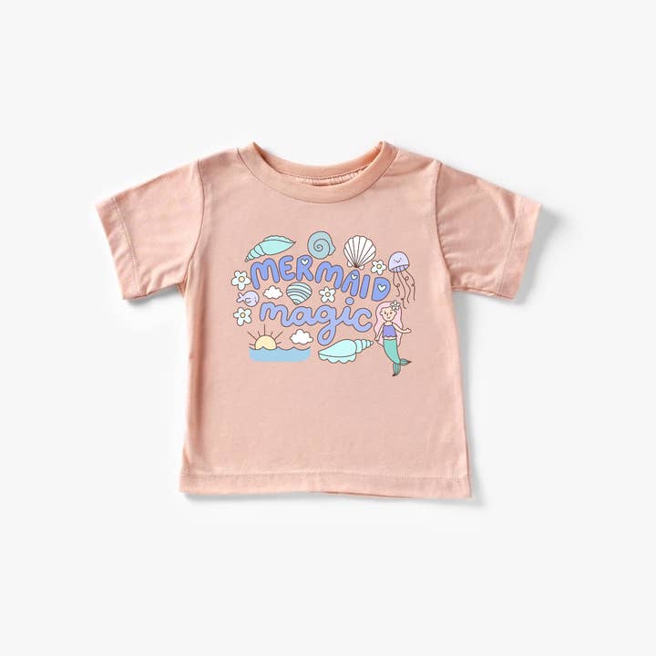 Mermaid Magic Summer Beach Toddler and Youth Shirt for wholesale by Benny & Ray Apparel