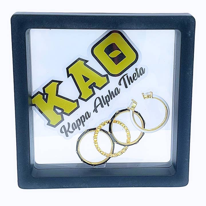 R203 KAT-Kappa Alpha Theta 4 Bagues Empilables pour la vente par Color Shout