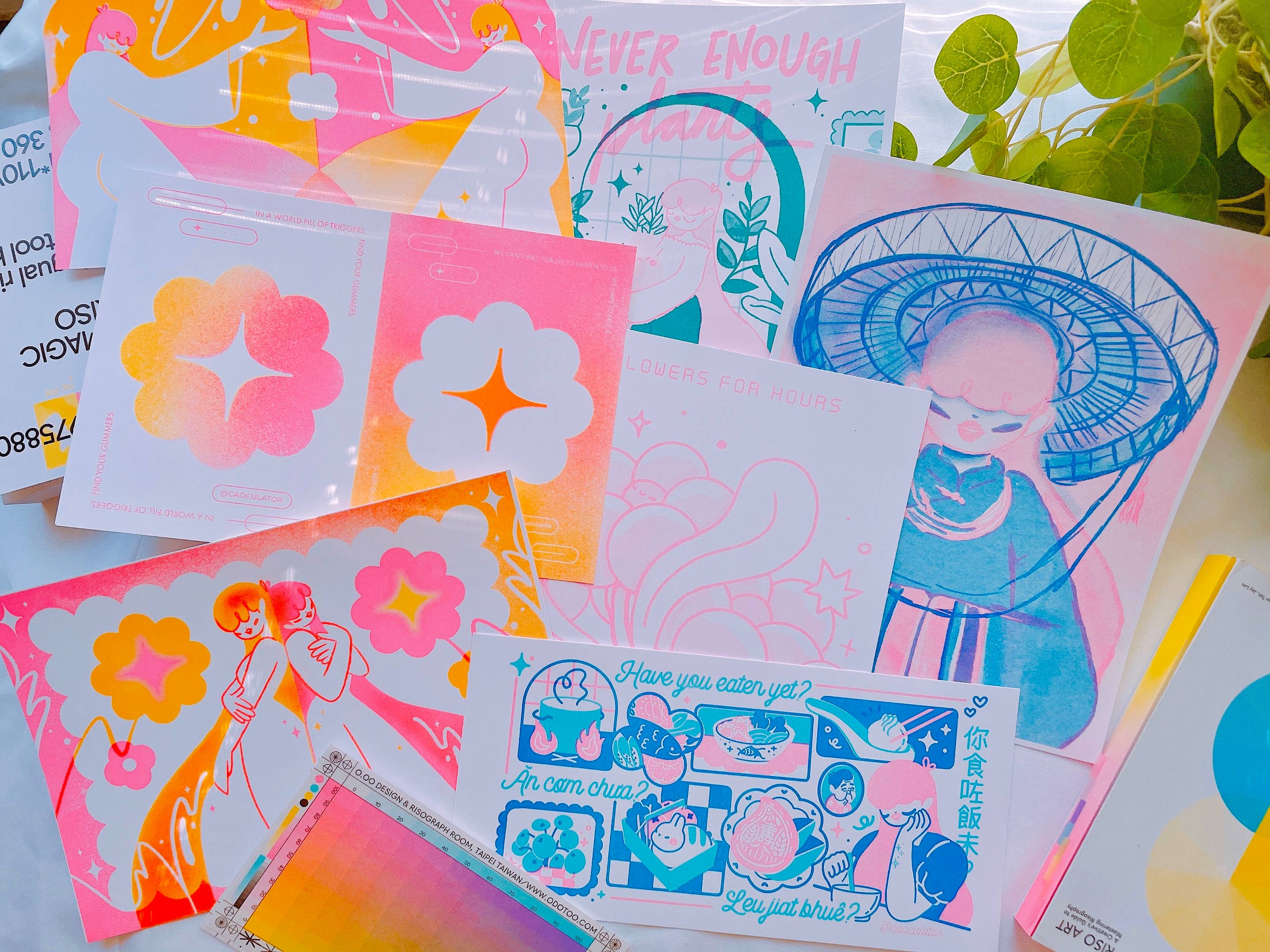 Caoculator - Wholesale Art Print - Have you eaten yet? Risograph Print3