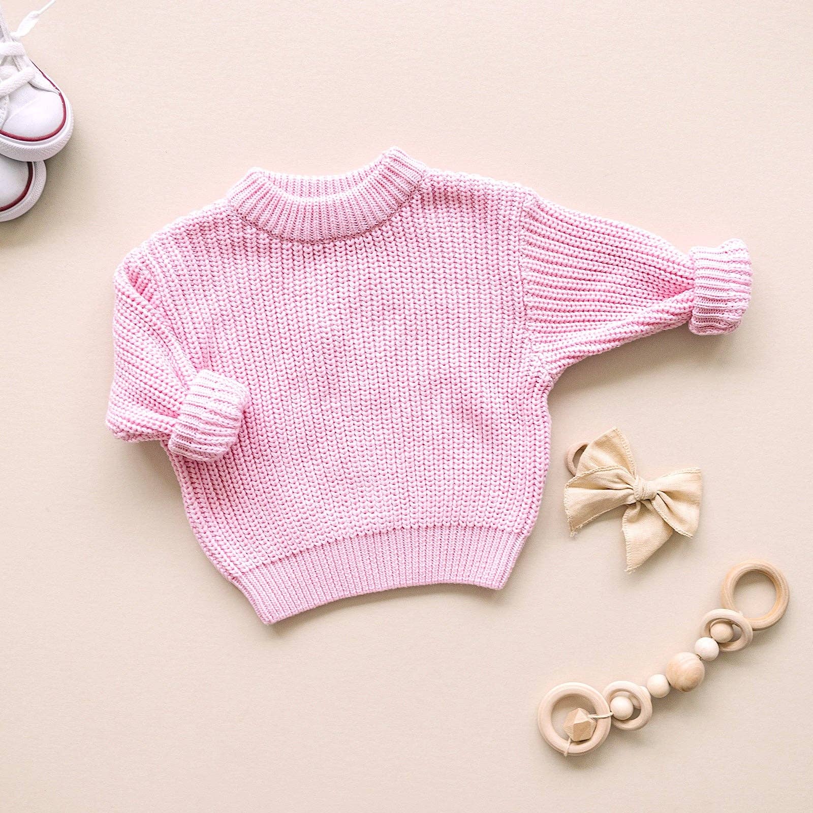 Lucky Panda Kids - Wholesale Knit Sweater - Kids - Chunky Knit Sweater | Pink6