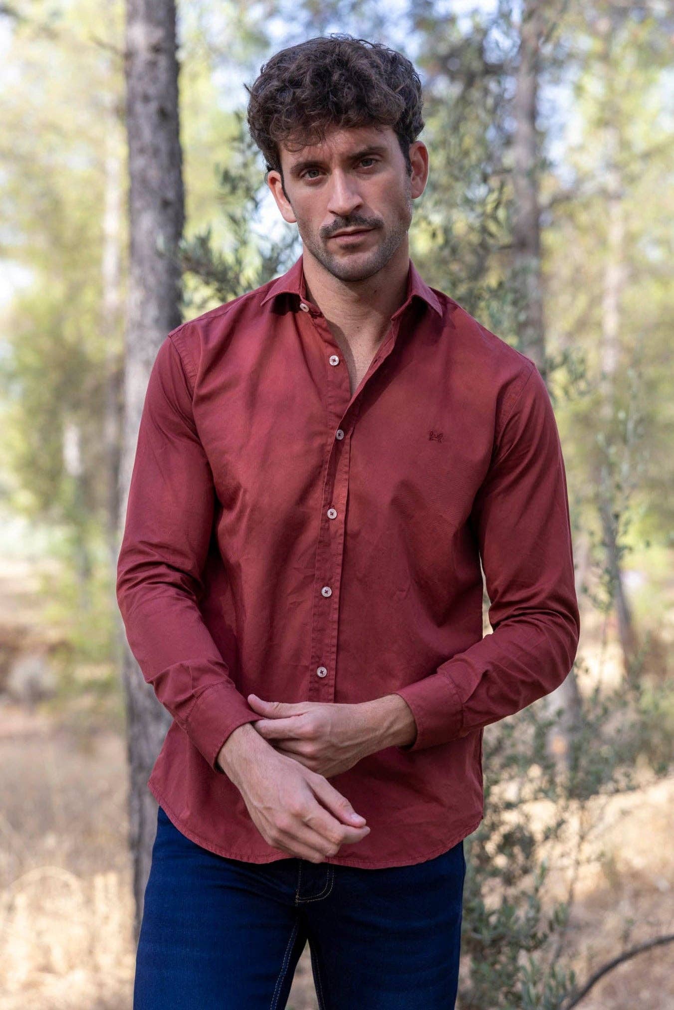 Custi Mikelo: Men's Clothing & Christmas Gifts - Venta al por mayor Camisa con botones - Hombre - Camisa Lavada Algodón Teja | Salinas0