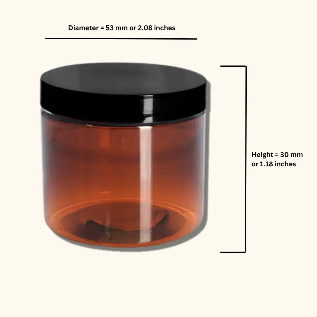 Aromachology - Wholesale Jar - Amber Jar With Lid - 25 ml, 0.84 fl oz1