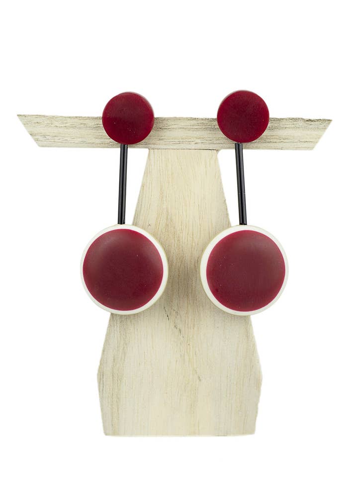 Long two-piece earrings for wholesale by NOA ECCO