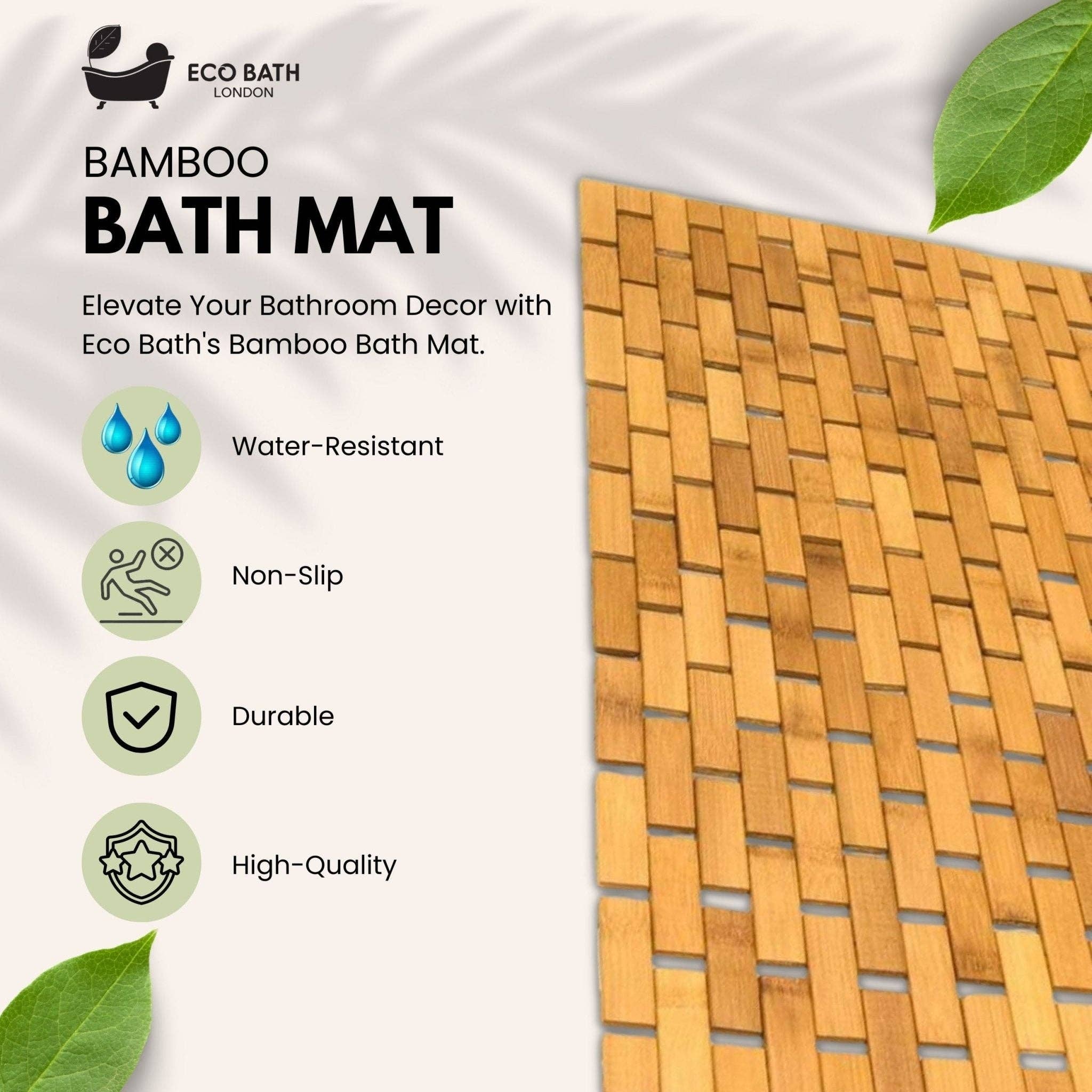 Eco Bath London - Vendita all'ingrosso Tappetini da bagno - Tappeto da bagno in bambù Eco B1