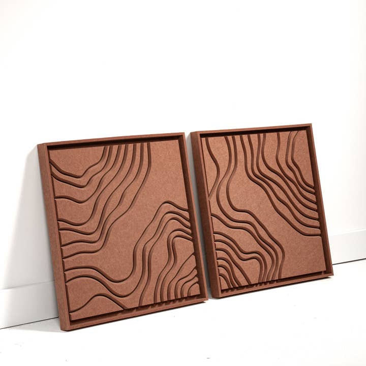 FeltArt Naturale Terra Bloom Størrelse S 60x60 cm Sæt af 2 for engroshandel hos FeltArt