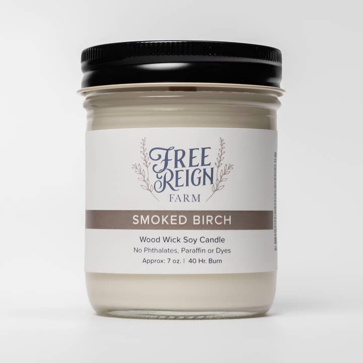 Free Reign Farm - Wholesale Jar/Filled Candle - NEW 7oz Wood Wick Soy Candles17