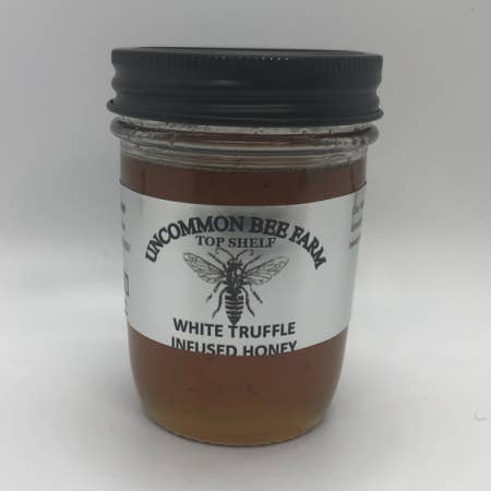 Top Shelf White Truffle Infused Honey for wholesale by Uncommon Bees