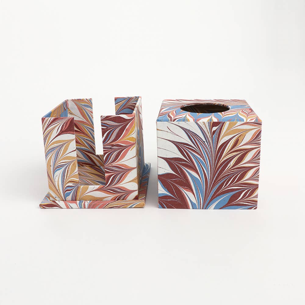 Craft Boat – Caixa de lenços por atacado – Caixa para Lenços de Papel com Mármore Manual1