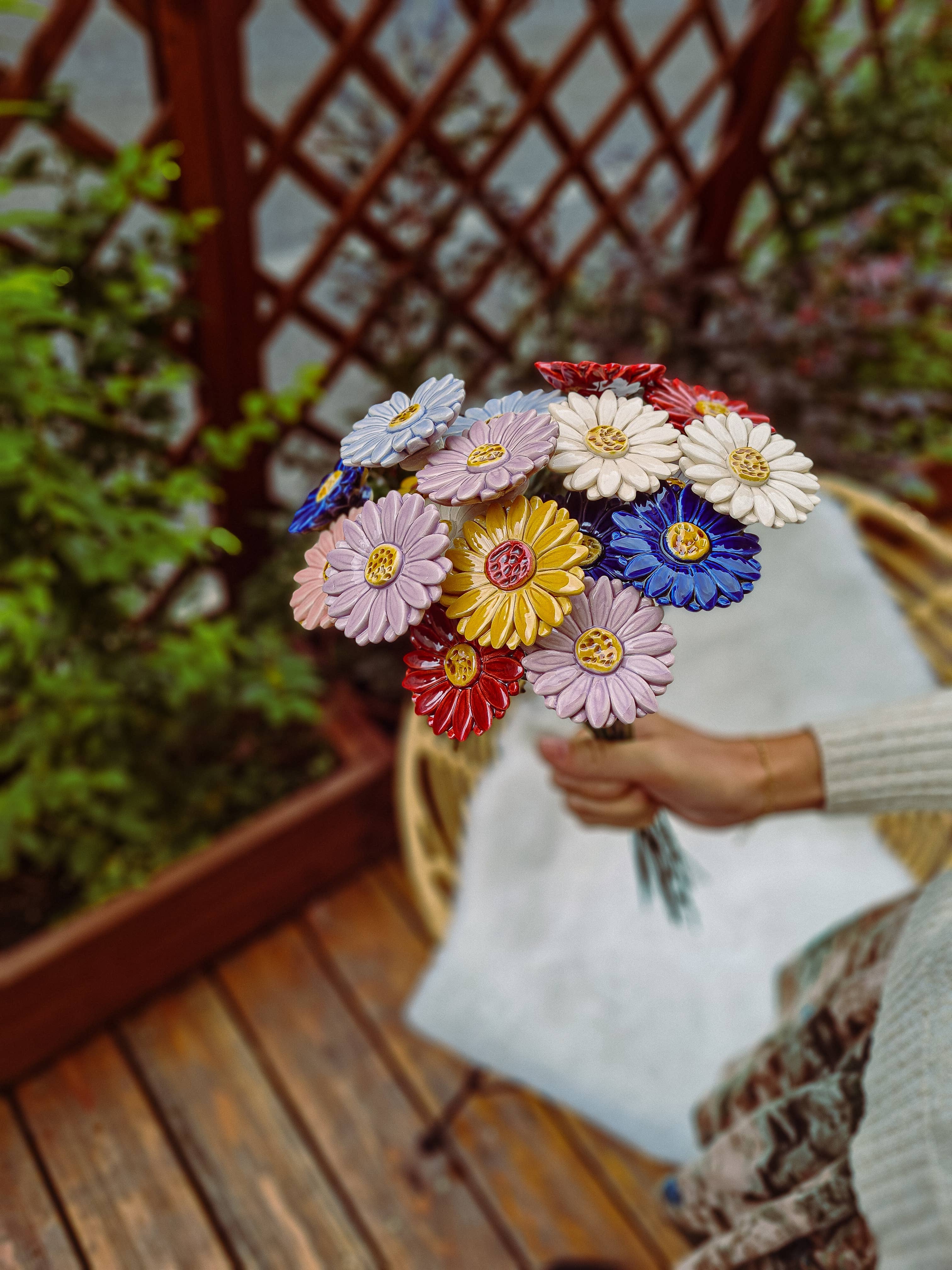 NaturoTheke – wholesale Artificial flowers – Gerbera diameter approx. 5 cm | 39 cm stem33