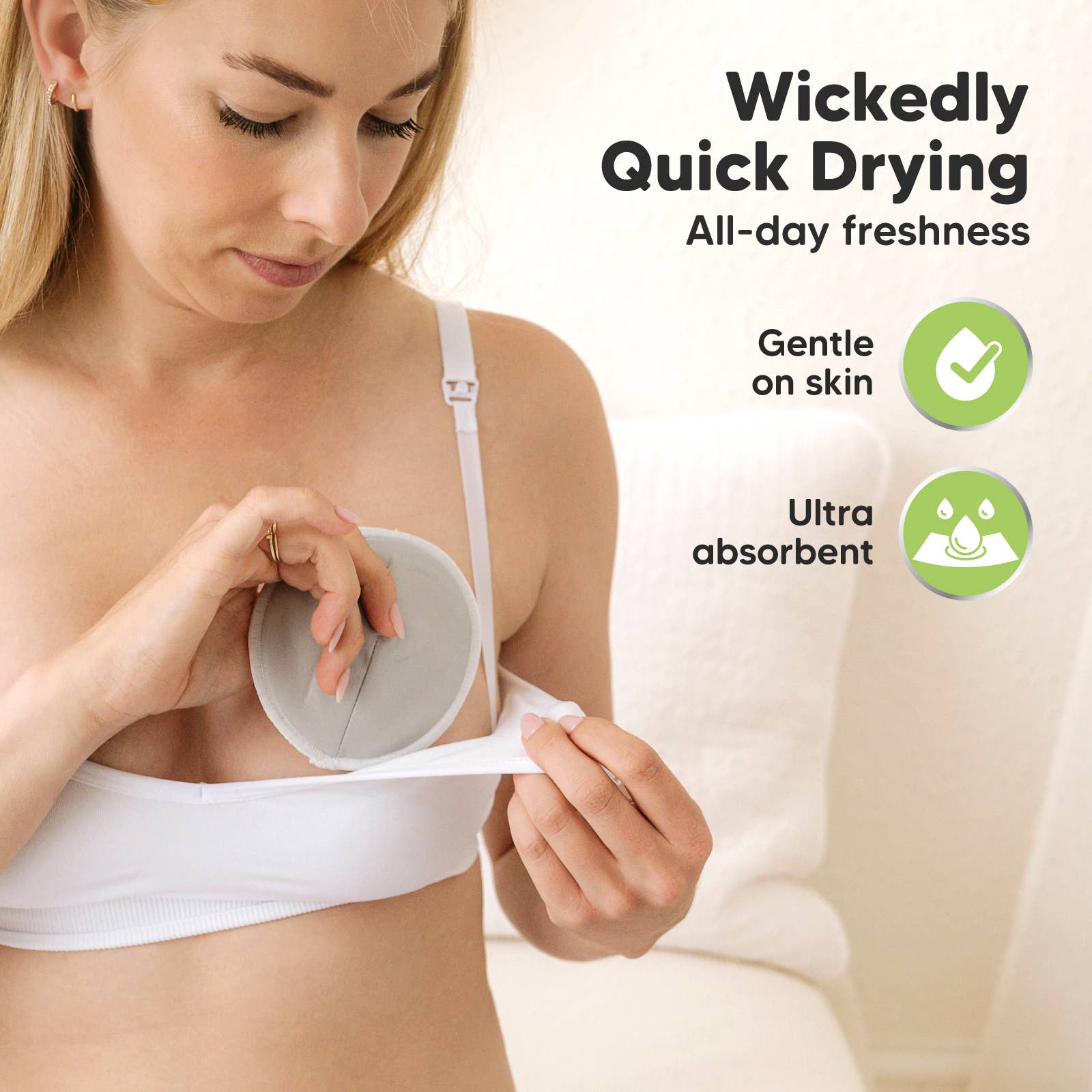 Tocco pastello Cuscinetti per allattamento Comfy Lite, 14 pz, pettorine riutilizzabili in vendita all'ingrosso su Faire5