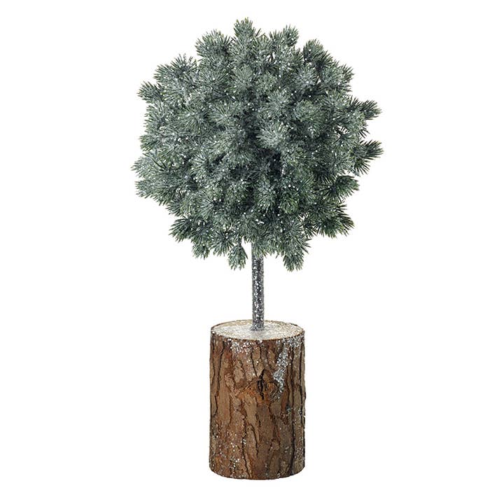 GREEN TREE METAL TRUNK & WOODEN BASE for wholesale by Heaven Sends