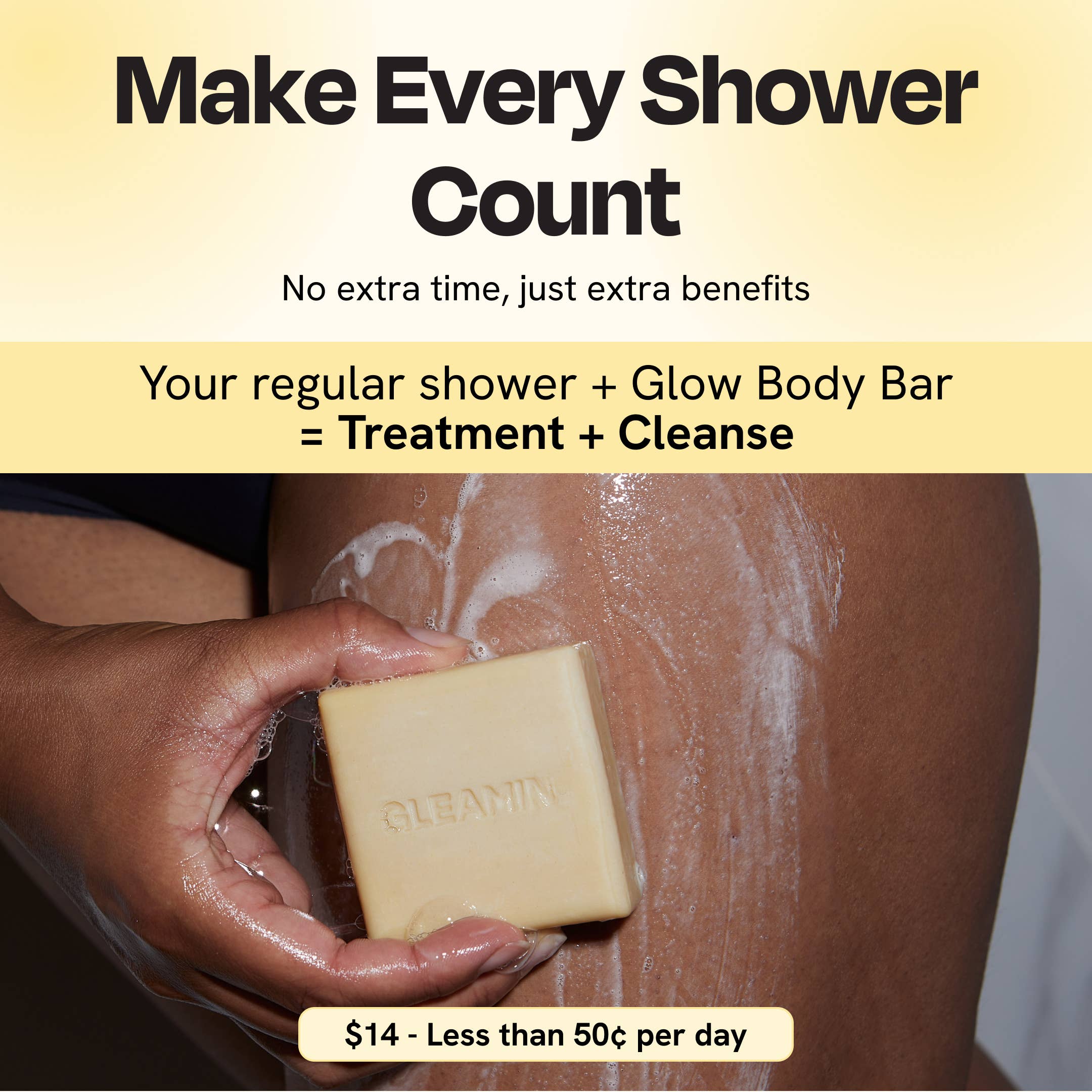 Gleamin - Wholesale Bar Soap - Glow Body Bar1