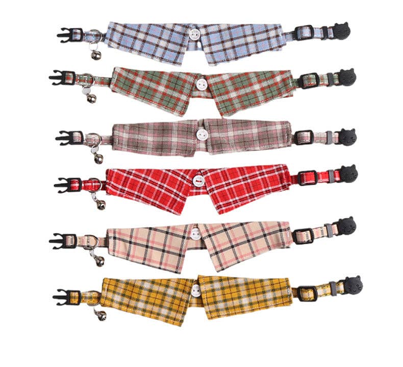 Cheerhunting - Wholesale Pet Collar - Cat - Mokka - Plaid Cat Collar with Bell6
