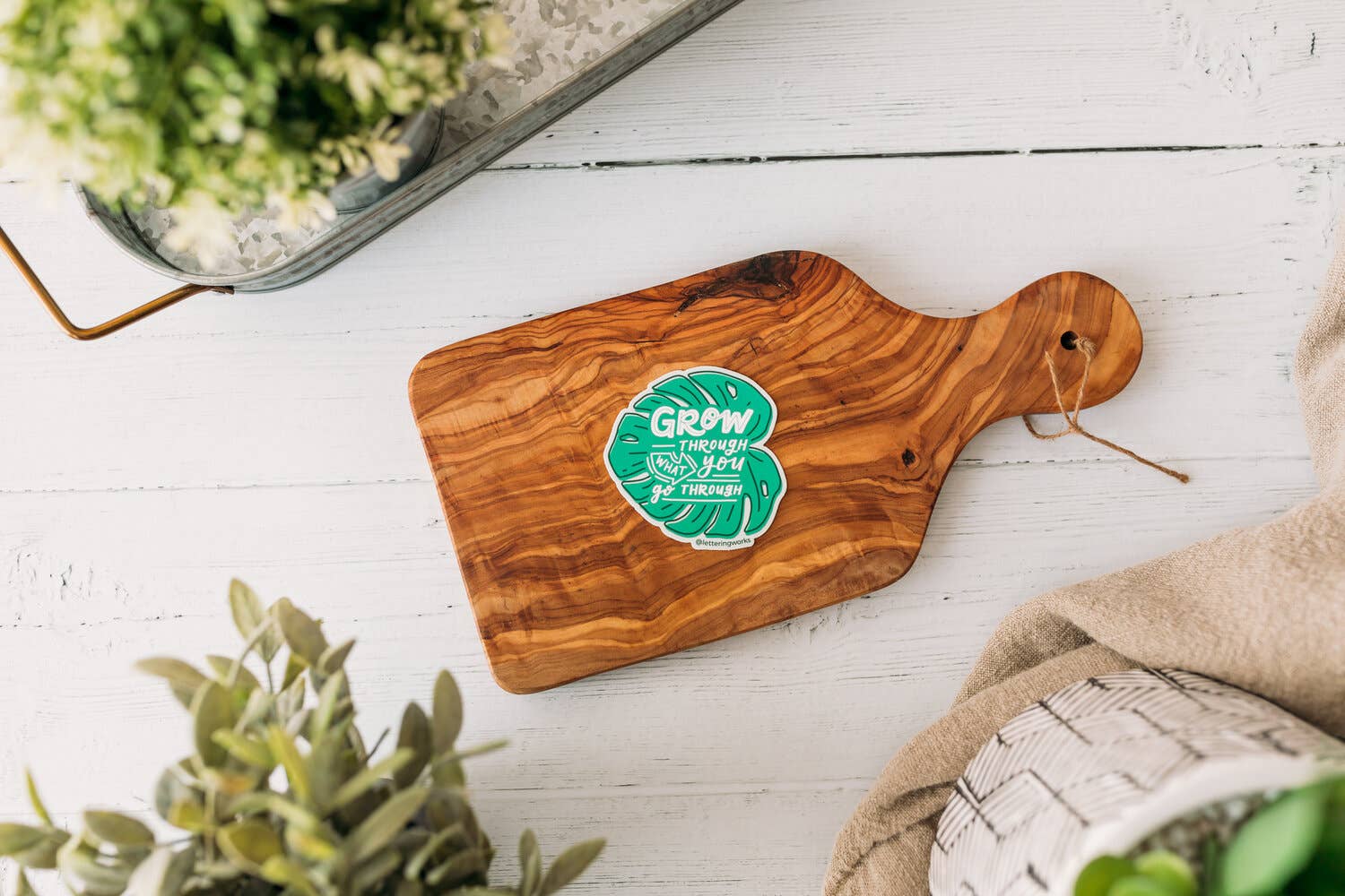 Lettering Works - Wholesale Sticker - Grow Through What You Go Through Sticker1