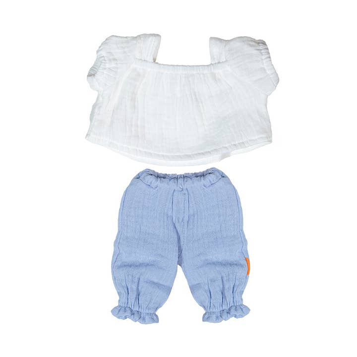 Blouse et pantalon pour temps chaud Miniland pour poupées de 15 pouces pour la vente par Miniland Educational