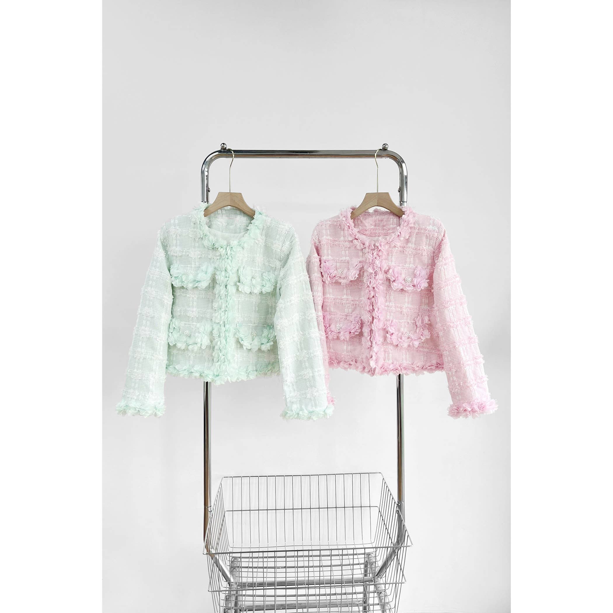 XHHH Inc - Vente Veste – femme - Vestes en tweed à motif à carreaux0