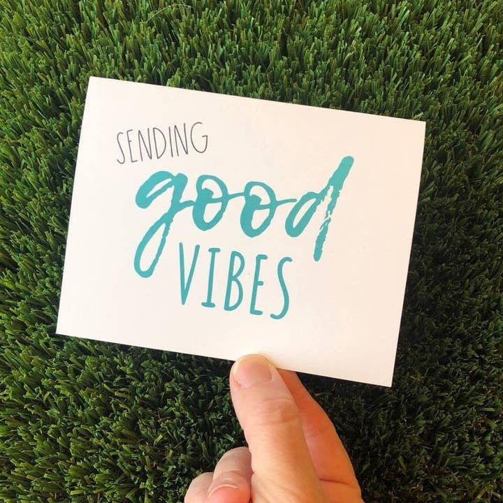 Encouragement Pick Me up Card for Friend Sending Good Vibes for wholesale by Personal Paper Hugs