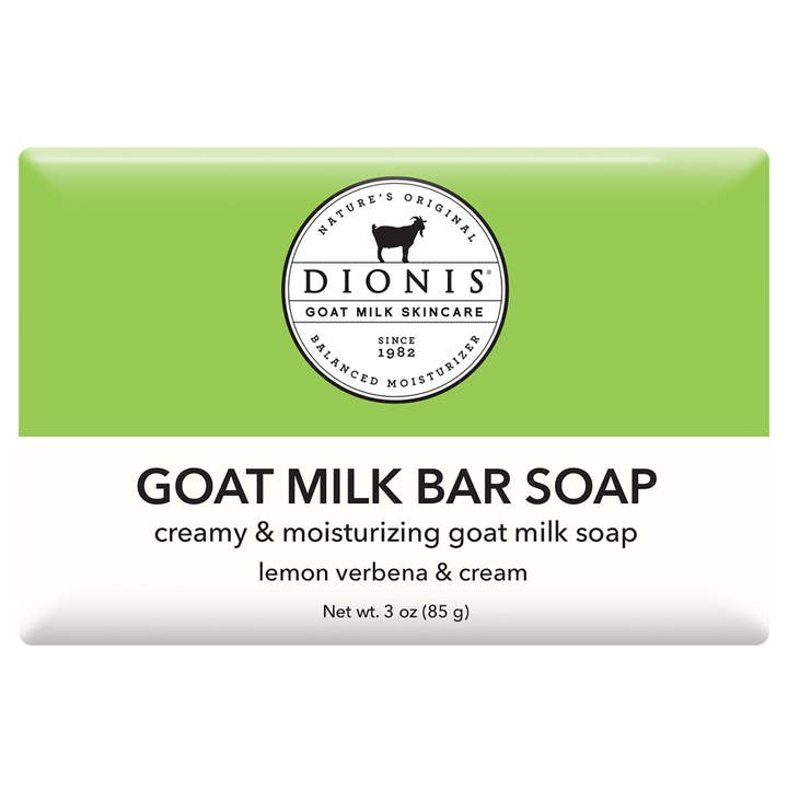 Dionis Lemon Verbena & Cream Goat Milk Bar Soap, 3 oz for wholesale by Dionis Goat Milk Skincare