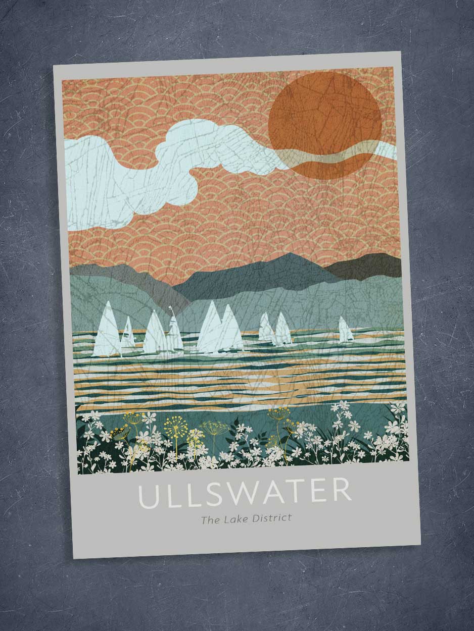 The Northern Line – wholesale Everyday greeting card – Ullswater -  Blank Greeting Card0