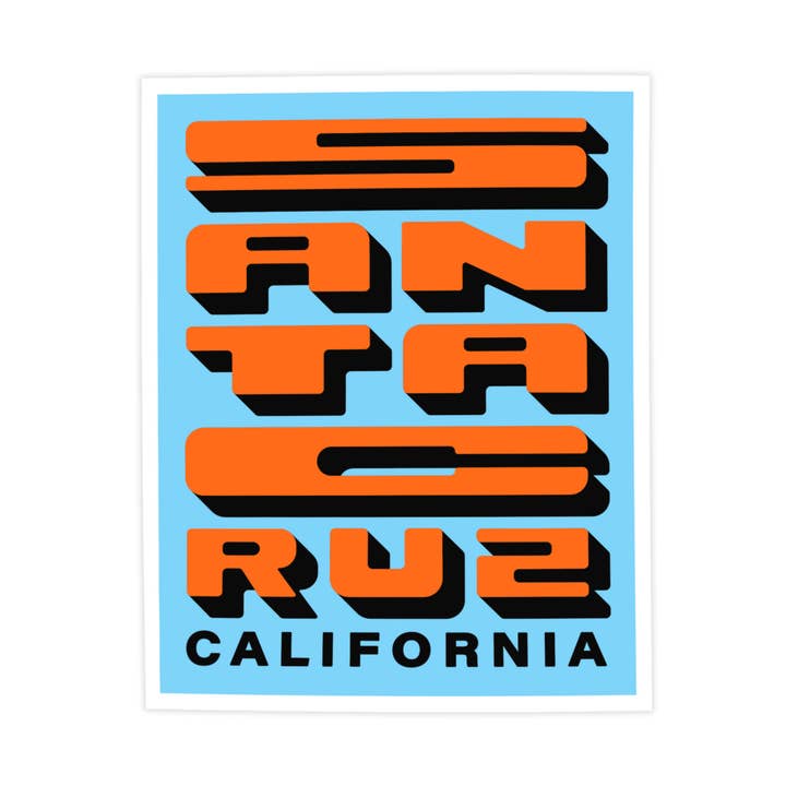 Kamin Tersieff - Vente Poster - Affiche en lettres majuscules de Santa Cruz - California0