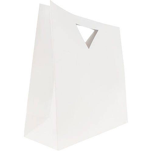 JAM PAPER - Wholesale Gift Bag - Recycled Heavy-Duty Die Cut Bags, 15x15x5 1/2, White, 3PK