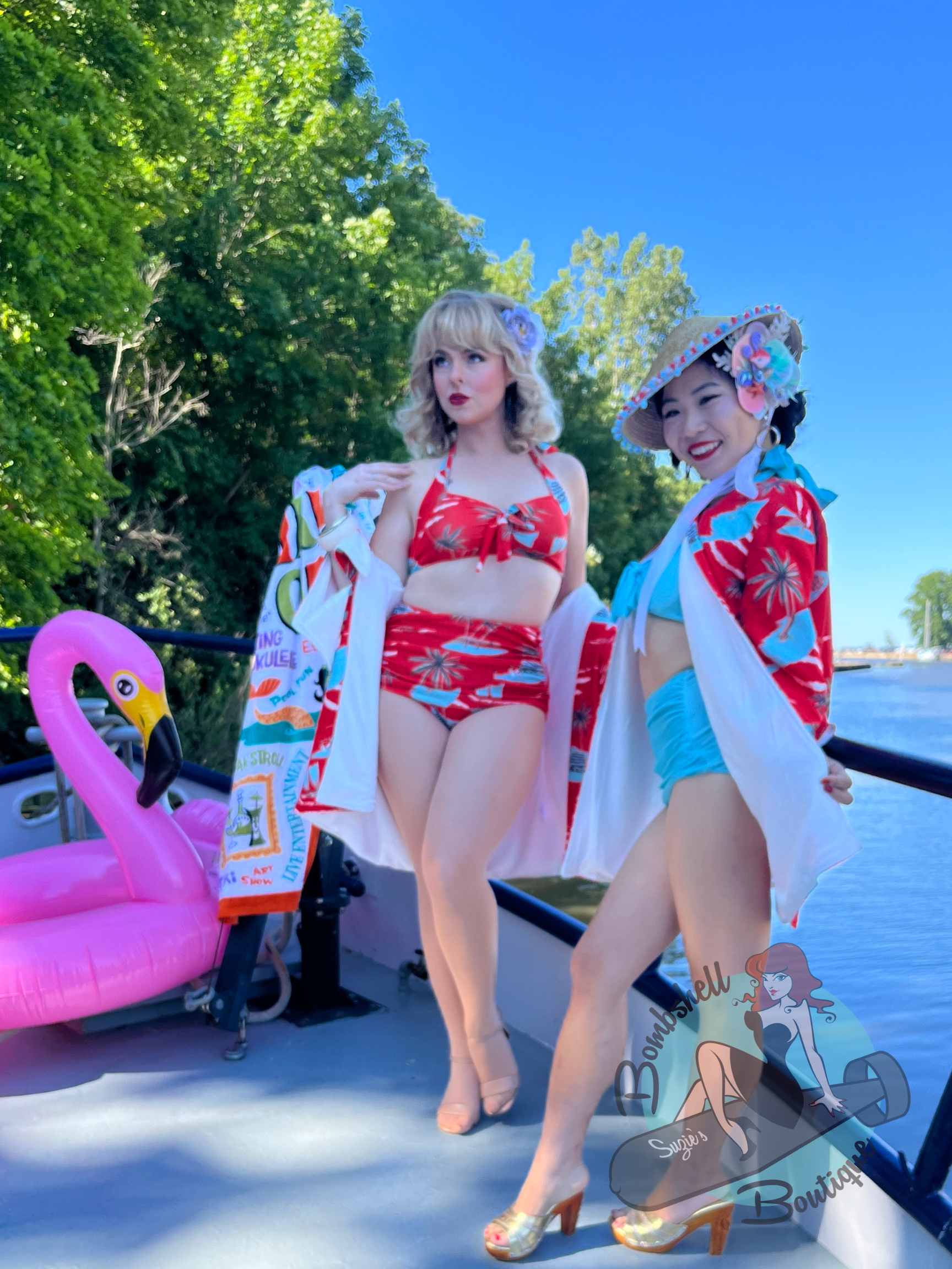 Suzie Bombshell Clothing – wholesale Two-piece swimsuit – Women’s – Beach Bombshell Vintage Bathing Suit - Two Piece3