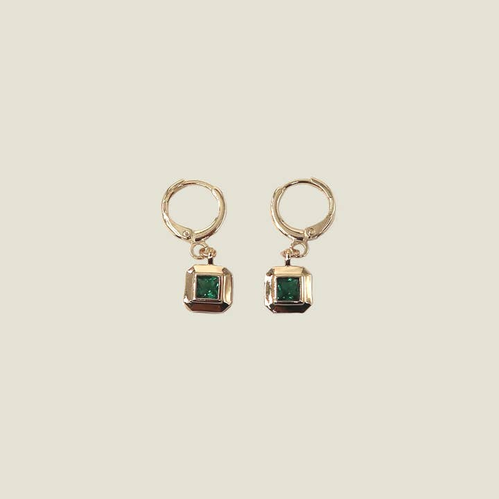 Bardot Earrings - Emerald for wholesale by May Martin