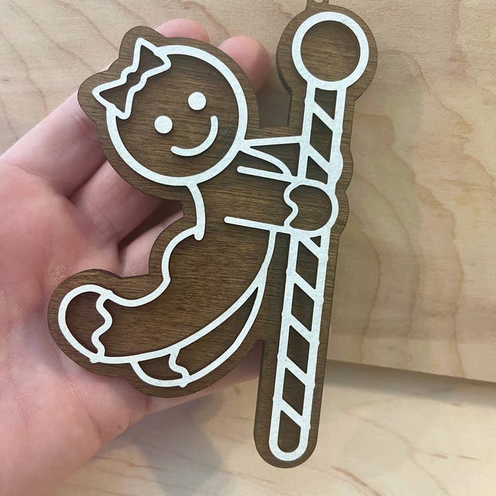BUBBLEHEAD INK - Wholesale Ornament - Funny Stripper Faux-Gingerbread Christmas Ornament Style 6