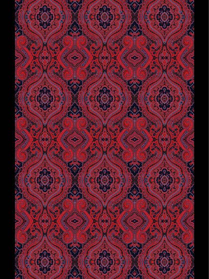 Sciarpa 70*180 seta colore rosso bordo nero alta qualità for wholesale by L'OFFICIEL SRL