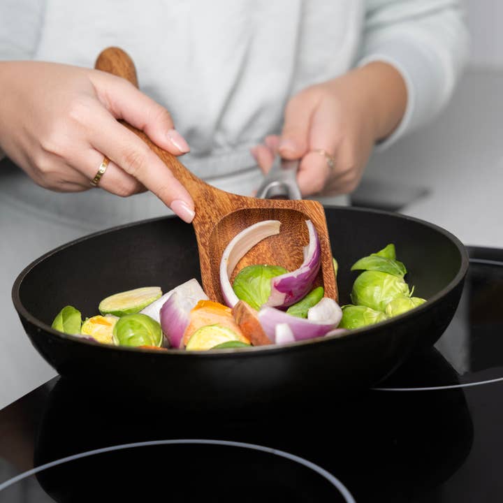 Fox Run Brands – Colher de cozinha por atacado – Colher de Madeira de Acácia Ironwood Gourmet, Colher de Frigideira de 10,5"