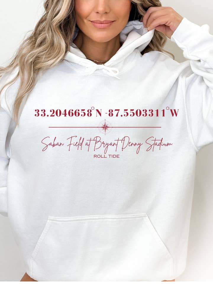Uncommon Label - Wholesale Hoodie - Women's - Saban Field Bryant Denny Stadium Alabama Graphic Hoodie0
