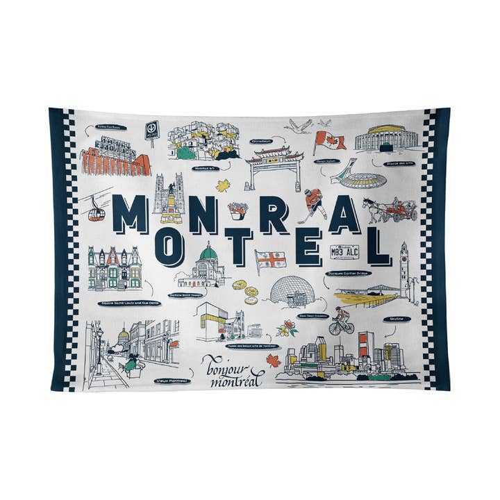 Montreal Tea Towel – Illustrated City Landmarks Cotton Kitchen Dish Towel and other Purchase Wholesale local bread. Free Returns & Net 60 Terms on Faire trending on Faire.