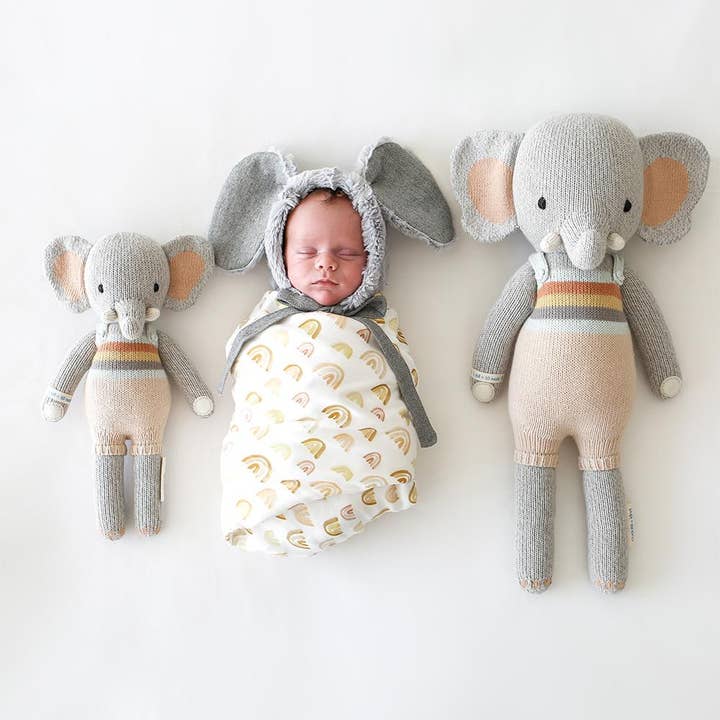 cuddle+kind - Wholesale Stuffed/Plush Toy - Kids & Baby - Evan the elephant, gives 10 meals