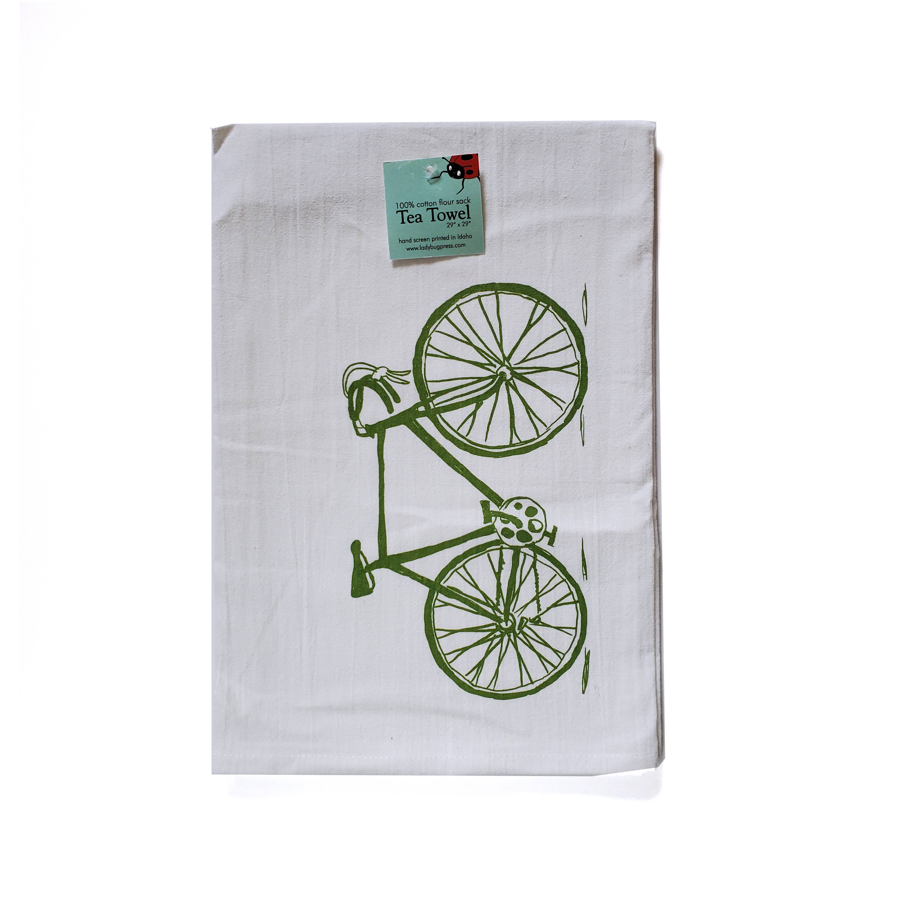 Ladybug Press - Wholesale Tea Towel - Bike Tea Towel0